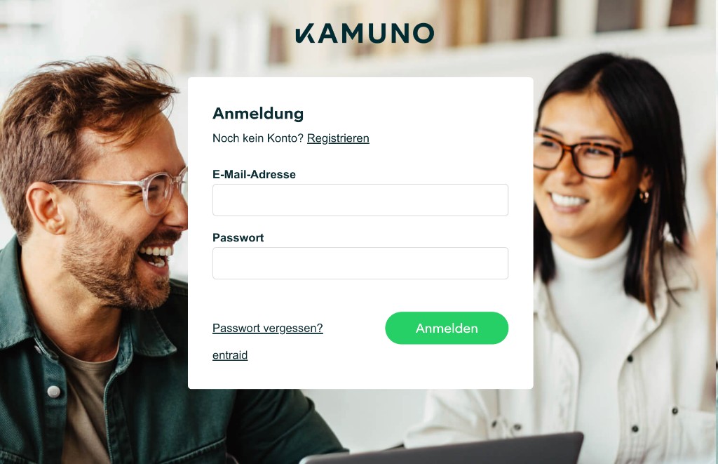 Login page screenshot showing where to click entraid